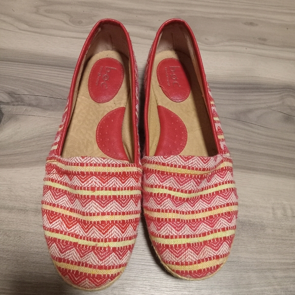 b.o.c. Shoes - b.o.c Born Concept Red Woven Espadrille Flats